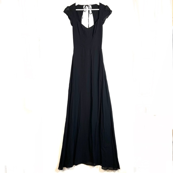 NWT Reformation Amaryllis Maxi Dress Black Size 0 - Picture 2 of 13